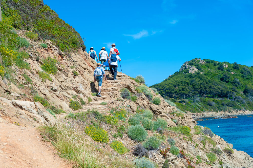 Coastal path Sentier du Littoral at Cap Taillat