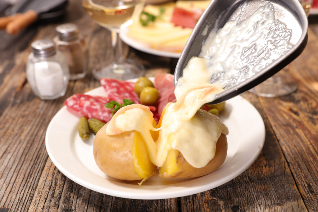 raclette cheese melted